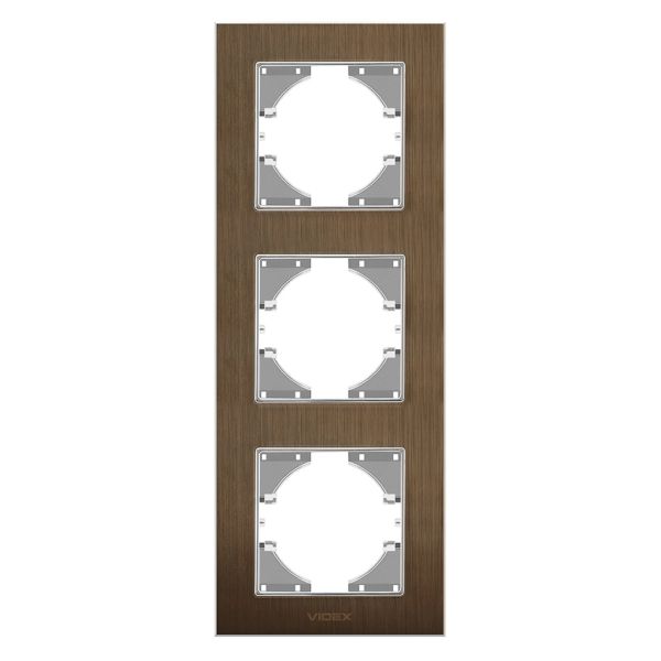 Рамка 3 поста вертикальна Videx 26134 Binera VF-BNFRA3V-CH