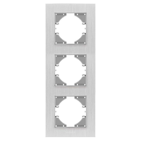 Рамка 3 поста вертикальная Videx 26129 Binera VF-BNFRA3V-SL