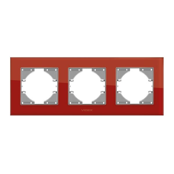 Рамка 3 поста Videx 24776 Binera VF-BNFRG3H-RD