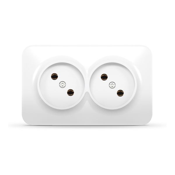 Розетка подвійна 220В Videx 25181 Binera IP20 VF-BNS22-W