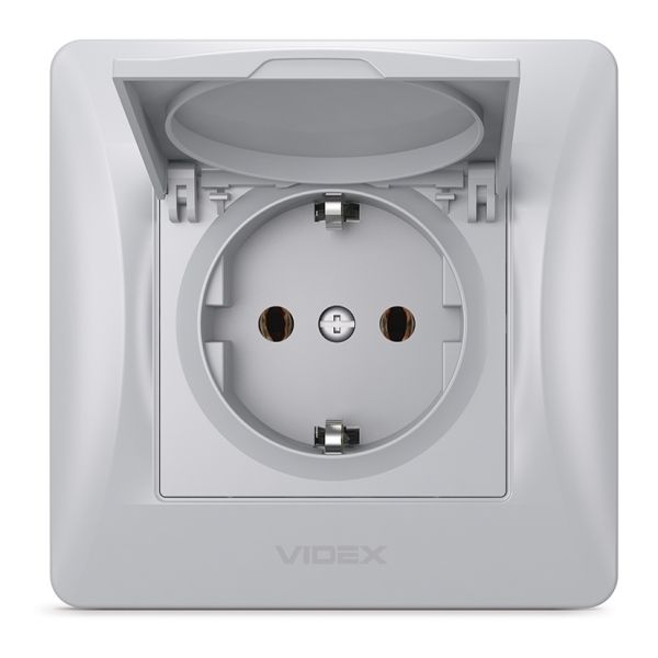 Розетка 220В Videx 24900 Binera VF-BNSK1GC-SS