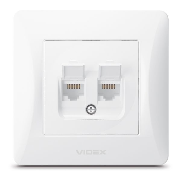 Розетка компьютерная Videx 25082 Binera VF-BNSK2PC6-W