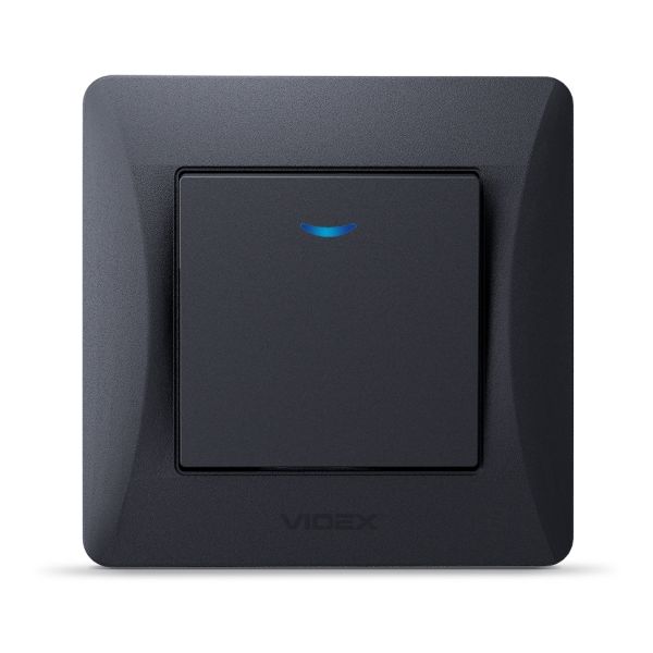 Вимикач 1-клавішний Videx 24463 Binera VF-BNSW1L-BG