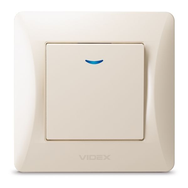 Вимикач 1-клавішний Videx 24682 Binera VF-BNSW1L-CR