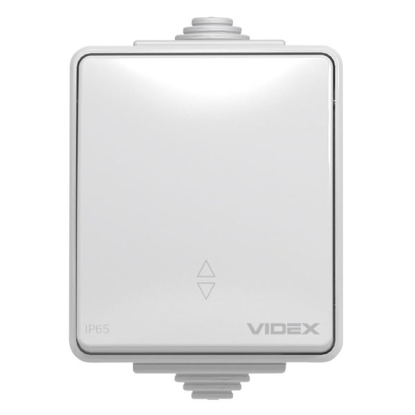 Перемикач прохідний 1-клавішний Videx 25380 Binera IP65 VF-BNW11P-G