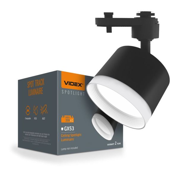 Трековий світильник Videx 28433 VL-SPF17C-BP