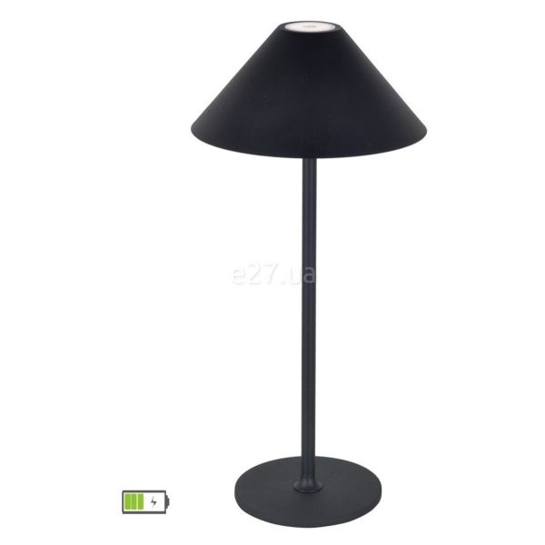 Настільна лампа Viokef 4275201 Table Light Black with Battery Supply Cone