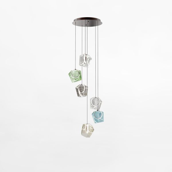 Підвісний світильник Zuma Line MD3350A-6BL/MIX Colore