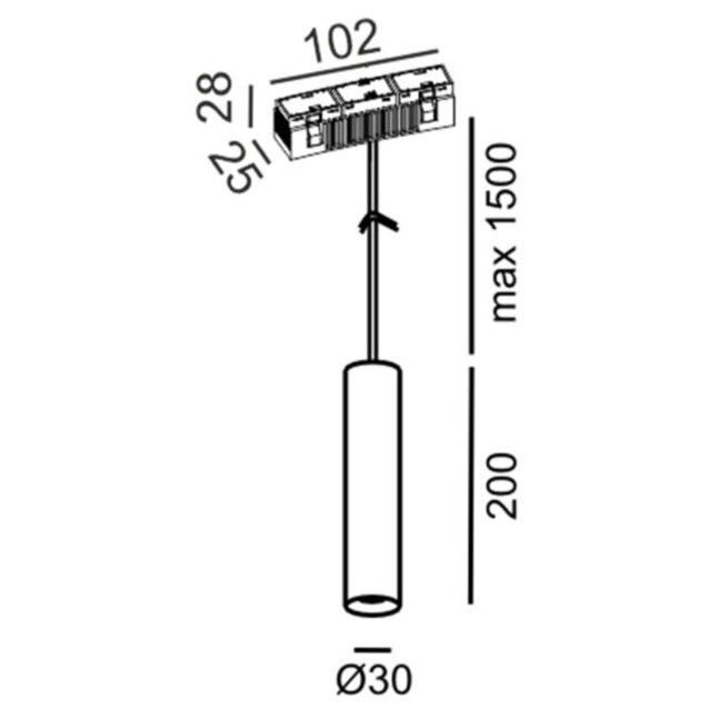 Размеры товара LTX 09.0320.8.930.BK In_Ring Tub S P 200, габариты